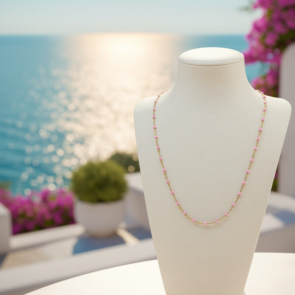 Collier Corniche rose clair