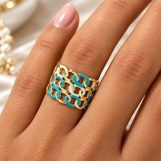 Bague Chaîne Turquoise