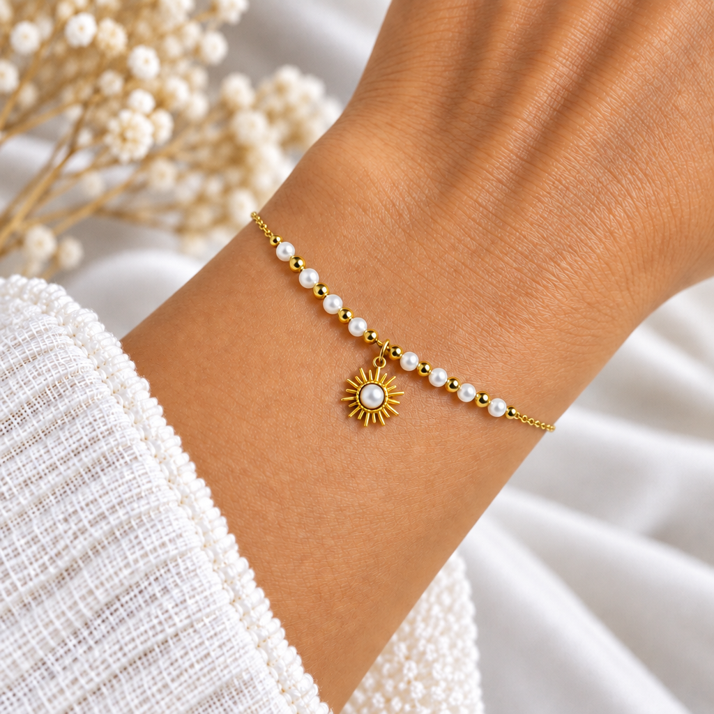 bracelet soleil blanc