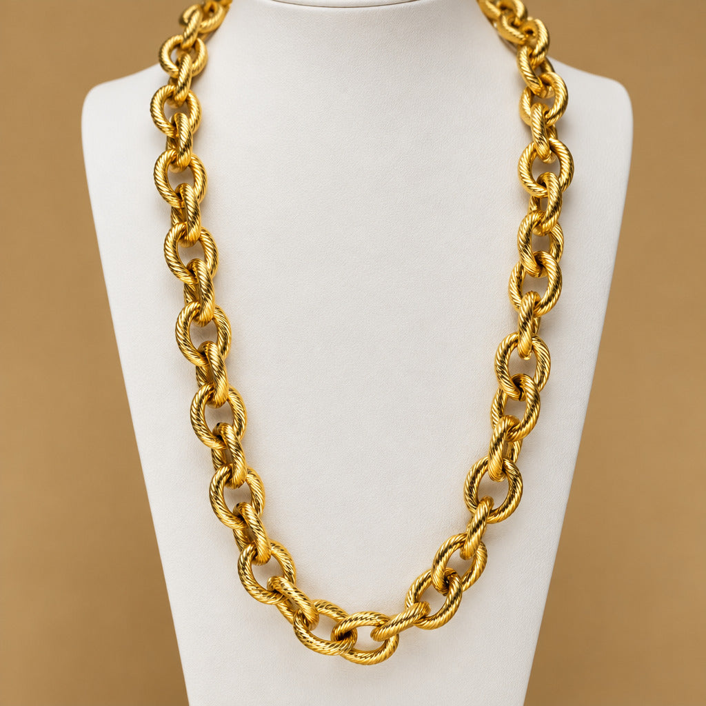 Collier grosse maille torsadée